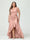 Sheath/Column V-Neck Sleeveless Ruffles High Low Plus Size Dresses with Pockets & Sash