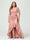Sheath/Column V-Neck Sleeveless Ruffles High Low Plus Size Dresses with Pockets & Sash