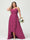 A-Line/Princess Spaghetti Straps Chiffon Ruffles Asymmetrical Plus Size Bridesmaid Dresses with Pockets