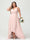 A-Line/Princess Spaghetti Straps Chiffon Ruffles Asymmetrical Plus Size Bridesmaid Dresses with Pockets