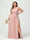 A-Line/Princess Halter Sleeveless Chiffon Ruched Split Side Plus Size Bridesmaid Dresses with Pockets