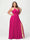 A-Line/Princess Halter Sleeveless Chiffon Ruched Split Side Plus Size Bridesmaid Dresses with Pockets