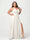 A-Line/Princess Halter Sleeveless Chiffon Ruched Split Side Plus Size Bridesmaid Dresses with Pockets
