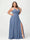 A-Line/Princess Halter Sleeveless Chiffon Ruched Split Side Plus Size Bridesmaid Dresses with Pockets