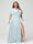 A-Line V-Neck Half Sleeves Silk Satin Plus Size Bridesmaid Dresses with Pockets
