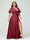 A-Line V-Neck Half Sleeves Silk Satin Plus Size Bridesmaid Dresses with Pockets