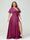 A-Line V-Neck Half Sleeves Silk Satin Plus Size Bridesmaid Dresses with Pockets