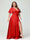 A-Line V-Neck Half Sleeves Silk Satin Plus Size Bridesmaid Dresses with Pockets