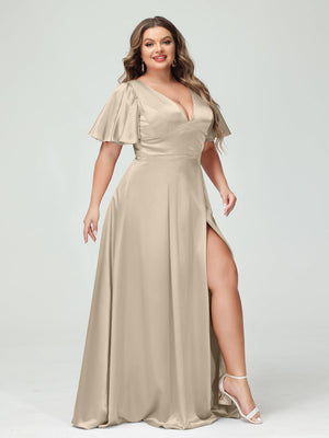 plus size silk bridesmaid dresses Plus Size Ivory Maxi Silk Satin Dress,Cream Extra Full Length Slip,Adjustable Spaghetti Straps,Off White Silky Maternity Bias Cut Wedding