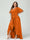 Sheath/Column V-Neck Short Sleeves Ruffles Asymmetrical Plus Size Dresses with Pockets & Sash