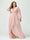 A-Line/Princess V-Neck Long Sleeves Chiffon Ruched Asymmetrical Plus Size Bridesmaid Dresses with Pockets