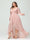 A-Line/Princess V-Neck Long Sleeves Chiffon Ruched Asymmetrical Plus Size Bridesmaid Dresses with Pockets