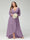 A-Line/Princess V-Neck Long Sleeves Chiffon Ruched Asymmetrical Plus Size Bridesmaid Dresses with Pockets