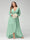 A-Line/Princess V-Neck Long Sleeves Chiffon Ruched Asymmetrical Plus Size Bridesmaid Dresses with Pockets