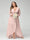 A-Line/Princess V-Neck Long Sleeves Chiffon Ruched Asymmetrical Plus Size Bridesmaid Dresses with Pockets