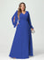 A-Line/Princess V-Neck Long Sleeves Chiffon Split Side Plus Size Bridesmaid Dresses with Pockets