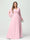 A-Line/Princess V-Neck Long Sleeves Chiffon Split Side Plus Size Bridesmaid Dresses with Pockets