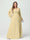 A-Line/Princess V-Neck Long Sleeves Chiffon Split Side Plus Size Bridesmaid Dresses with Pockets