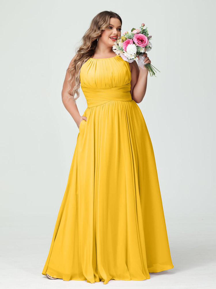 A-Line/Princess Spaghetti Straps V-Neck Plus Size Wedding Dress