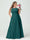A-Line/Princess Spaghetti Straps Sleeveless Chiffon Ruched Plus Size Bridesmaid Dresses with Pockets
