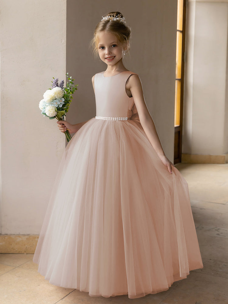 Flower Girls Dress for Wedding Kids Pageant Dress First Holy Communion –  TulleLux Bridal Crowns & Accessories