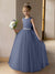 Tulle Ball Gown/Princess Flower Girl Dresses With Pearls & Satin Bowknot