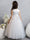 V-Neck Tulle Flower Girl Dresses with Satin Bowknot