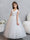 V-Neck Tulle Flower Girl Dresses with Satin Bowknot