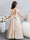 Crew Neck Satin Flower Girl Dresses with Bowknot