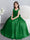 Crew Neck Satin Flower Girl Dresses with Bowknot