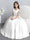 Crew Neck Satin Flower Girl Dresses with Bowknot