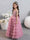 Crew Neck Satin Tulle Flower Girl Dresses with Tiered Pleats & Bowknot