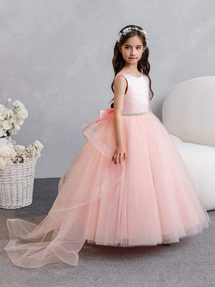 Tulle Ball Gown/Princess Ruffles Flower Girl Dresses With Pearls &amp; Bowknot
