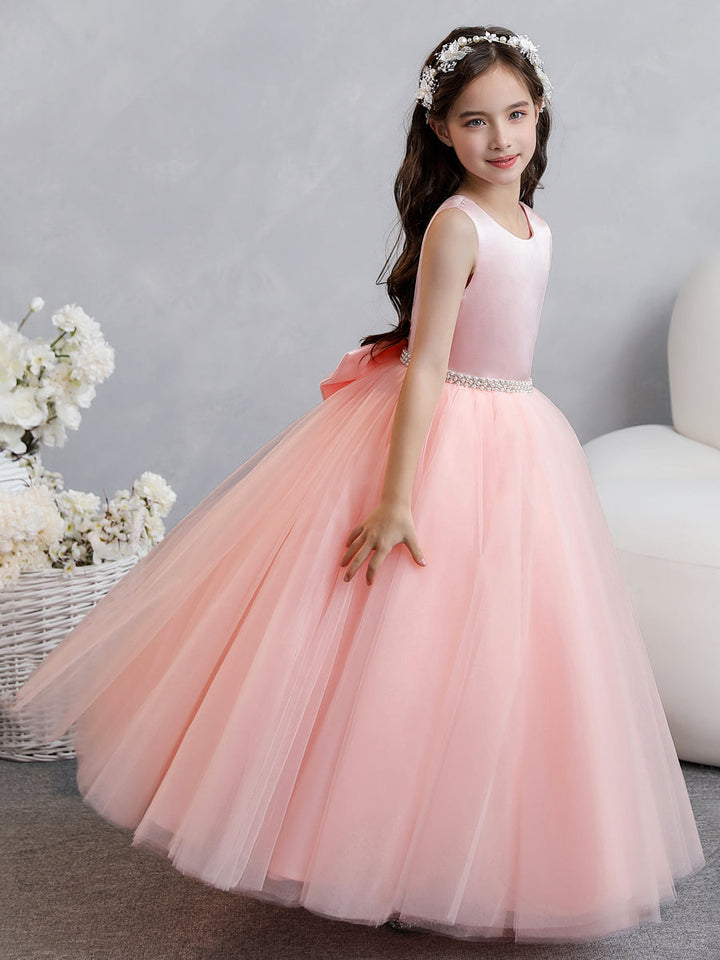 Tulle Ball Gown/Princess Ruffles Flower Girl Dresses With Pearls &amp; Bowknot