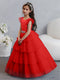 Tulle Ball Gown/Princess Flower Girl Dresses With Tiered Pleats & Rhinestones