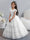 Tulle Ball Gown/Princess Flower Girl Dresses With Tiered Pleats & Rhinestones