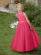 Crew Neck Tulle Flower Girl Dresses with Applique & Sash