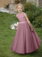 Crew Neck Tulle Flower Girl Dresses with Applique & Sash