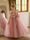 Crew Neck Tulle Flower Girl Dresses with Applique & Satin Bowknot