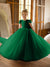 Crew Neck Tulle Flower Girl Dresses with Applique & Satin Bowknot