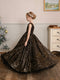 One-Shoulder Velvet Sequins Sleeveless Flower Girl Dresses