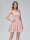 A-Line Sleeveless Backless Short Dresses with Spaghetti Straps