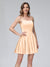 A-Line Sleeveless Backless Short Dresses with Spaghetti Straps