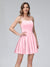 A-Line Sleeveless Backless Short Dresses with Spaghetti Straps