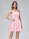 A-Line Sleeveless Backless Short Dresses with Spaghetti Straps
