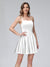 A-Line Sleeveless Backless Short Dresses with Spaghetti Straps