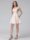 A-Line Sleeveless Satin Short Bridesmaid Dresses with Spaghetti Straps