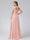A-Line Off-the-Shoulder Sleeveless Appliqued Chiffon Long Bridesmaid Dresses with Side Slit