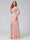 A-Line Off-the-Shoulder Sleeveless Appliqued Chiffon Long Bridesmaid Dresses with Side Slit