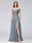 A-Line Off-the-Shoulder Sleeveless Appliqued Chiffon Long Bridesmaid Dresses with Side Slit